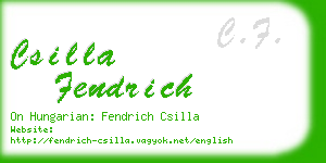 csilla fendrich business card